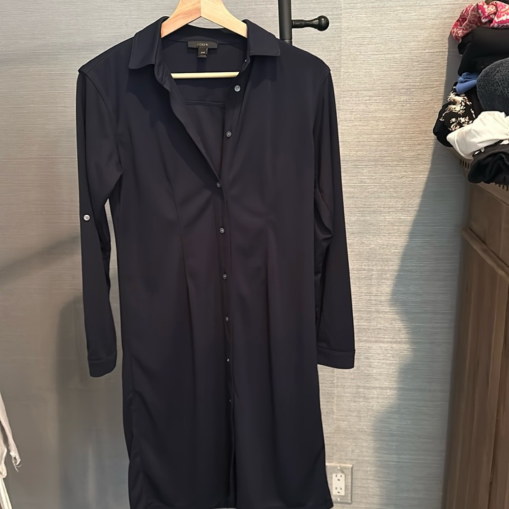 J Crew navy shirt dress. XXS